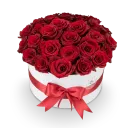 Box of red roses